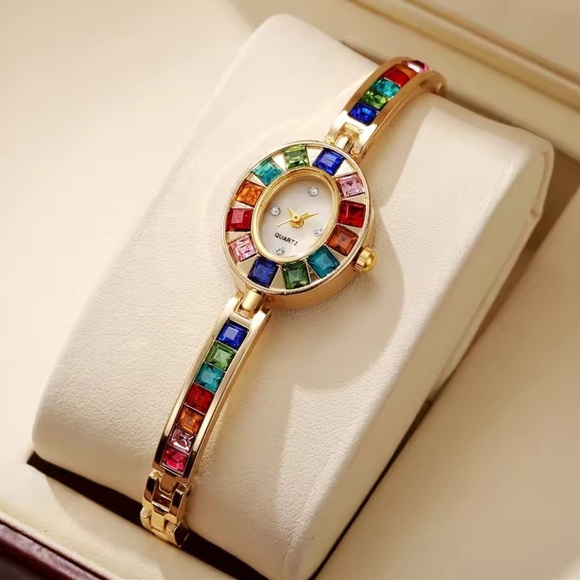 Anthropologie Accessories - Vintage Gold Multicolor Quartz Watch